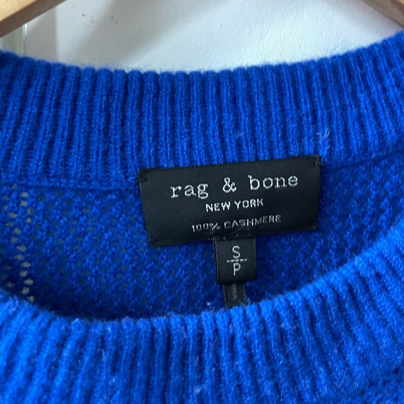 Rag and Bone Blue Cashmere Sweater S - Picture 2 of 4